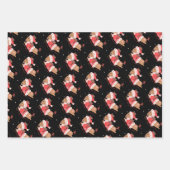 Personalized Whimsical Wiener Dog Holiday ラッピングペーパーシート (正面2)