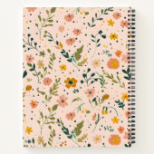 Personalized Whimsical Wildflower Meadow ノートブック (裏面)