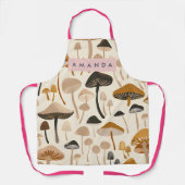 Personalized Whimsical Woodland Mushroom エプロン (正面)