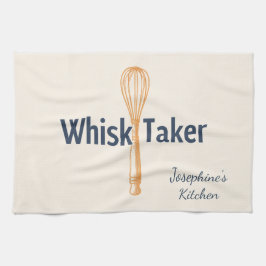 Personalized Whisk Taker Funny Baking Cute Elegant キッチンタオル