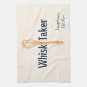 Personalized Whisk Taker Funny Baking Cute Elegant キッチンタオル (縦)