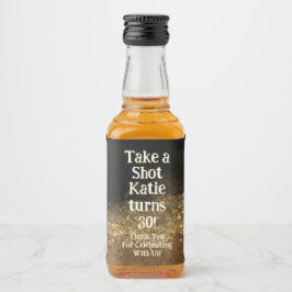 Personalized Whiskey Bottle Label – Birthday Party リキュールボトルラベル