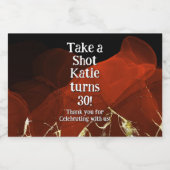 Personalized Whiskey Bottle Label – Birthday Party リキュールボトルラベル (シングルラベル)