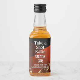 Personalized Whiskey Bottle Label – Birthday Party リキュールボトルラベル