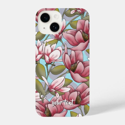 Personalized Whispering Magnolia Phone Case iPhoneケース (裏面)