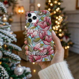 Personalized Whispering Magnolia Phone Case iPhone 14ケース