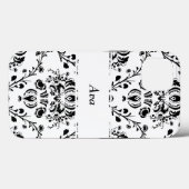 Personalized White and Black Damask Case-Mate iPhoneケース (裏面 (横))