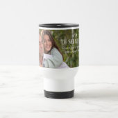 Personalized White and Black Travel Mug – Elegant  トラベルマグ (中央)