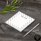 Personalized White & Black Bow Script ポストイット