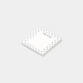 Personalized White & Black Bow Script ポストイット (アングル)