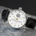 Personalized white black Custom name monogram  腕時計<br><div class="desc">Personalized white black Custom name monogram Watch Wedding Gift for Groom, Watch For Groom, Anniversary Gift for Men, Groom Gift From Bride, Gift For Husband, Engraved Gift For Groom Boyfriend Watch Gift, Personalized Watch, Gift for Him, Anniversary Gift, Mens Wrist Watch, Graduation Gift, Custom Watch, Husband Gift, Wedding Gift for...</div>