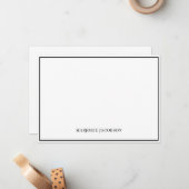 Personalized White & Black Note Card ノートカード (正面/裏面インサイチュ)