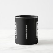 Personalized White Company Logo on: Business Black マグカップ (中央)