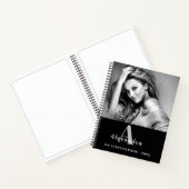 Personalized White Monogram Photo Sketchbook ノートブック (内部)