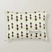 Personalized White Oak Leaf Pattern アクセントクッション (正面)