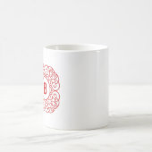 Personalized White red Women’s Elegant Custom Gift コーヒーマグカップ (中央)