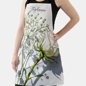 Personalized White Rose Baby's Breath エプロン