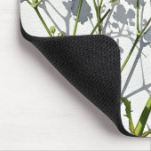 Personalized White Rose Floral Desk マウスパッド (コーナー)