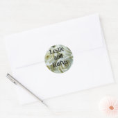 Personalized White Roses Wedding Sticker ラウンドシール (封筒)