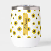 Personalized White Sunflower Pattern 11oz Cup (正面)