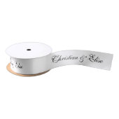 Personalized White Wedding サテンリボン (リール)
