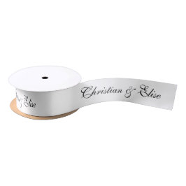 Personalized White Wedding サテンリボン