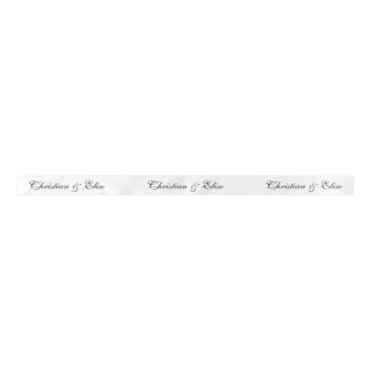 Personalized White Wedding サテンリボン (正面)