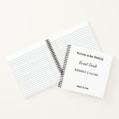 Personalized White with Black Guest Book ノートブック (内部)