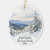 Personalized Whitefish Ornament, Custom Montana セラミックオーナメント (左)