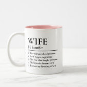 Personalized Wife Definition Mug Newlyweds Gift ツートーンマグカップ (左)