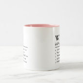 Personalized Wife Definition Mug Newlyweds Gift ツートーンマグカップ (中央)