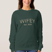 Personalized Wifey Sweatshirt スウェットシャツ (正面)