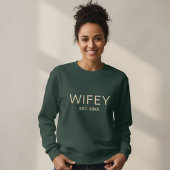Personalized Wifey Sweatshirt スウェットシャツ