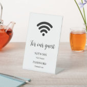 Personalized WiFi Password Display Pedestal Sign 台座サイン (インサイチュ)
