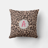 Personalized Wild One Boho Leopard Rainbow Throw  クッション (裏面)
