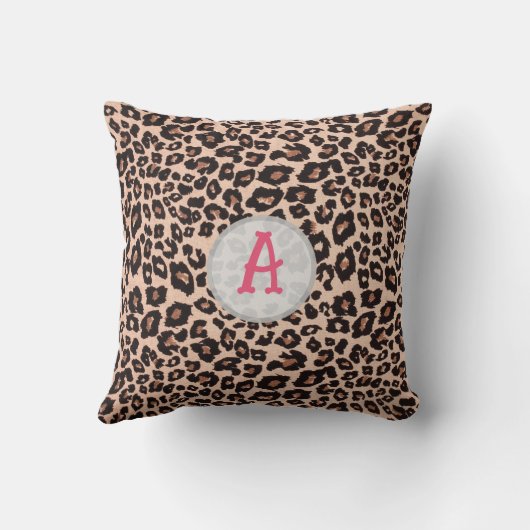 Personalized Wild One Boho Leopard Rainbow Throw  クッション (裏面)