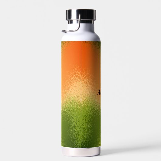 Personalized Wild Rusty Olive Green ウォーターボトル (右面)