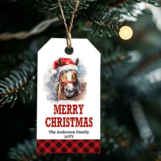 Personalized Wild West Christmas gift tag art ギフトタグ