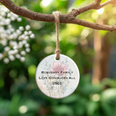 Personalized Wildflower Art Keepsake Ornament セラミックオーナメント