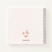 Personalized Wildflower Butterfly Spiral Notebook ノートブック (裏面)