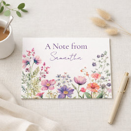 Personalized Wildflower Cottagecore with Name ノートカード