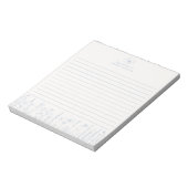 Personalized Wildflower Dusty Blue Desk Notepad ノートパッド (回転)
