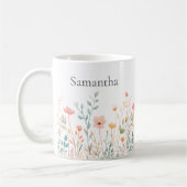 Personalized Wildflower Everyday コーヒーマグカップ (左)