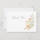 Personalized Wildflower Garden Thank You サンキューカード (正面)