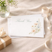 Personalized Wildflower Garden Thank You サンキューカード