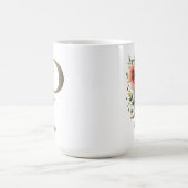 Personalized Wildflower Monogram Mug Gift for Mom コーヒーマグカップ (中央)