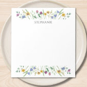 Personalized Wildflower Notepad ノートパッド