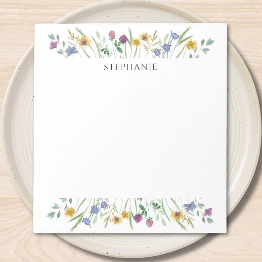 Personalized Wildflower Notepad ノートパッド