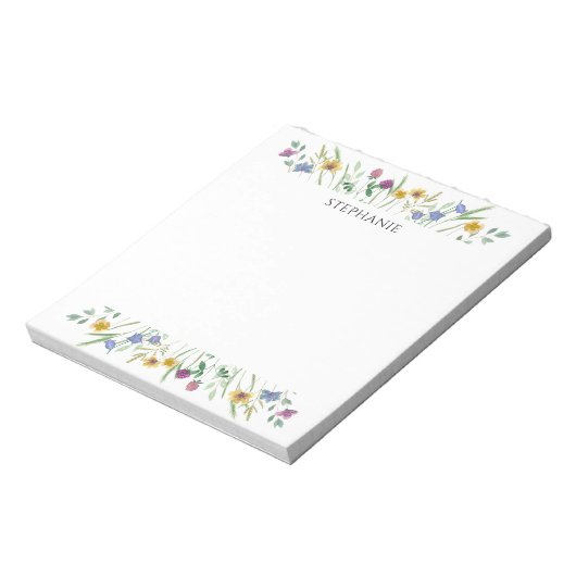 Personalized Wildflower Notepad ノートパッド (回転)