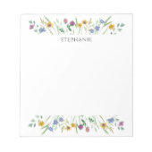 Personalized Wildflower Notepad ノートパッド (正面)
